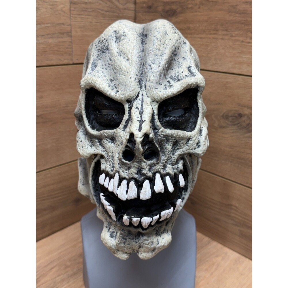 Vintage 2000 Don Post Studios Skull Latex Halloween Mask - One Size
